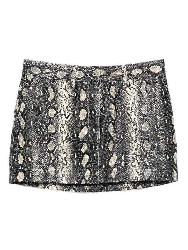 MICHAEL KORS Snake Print Mini Skirt
