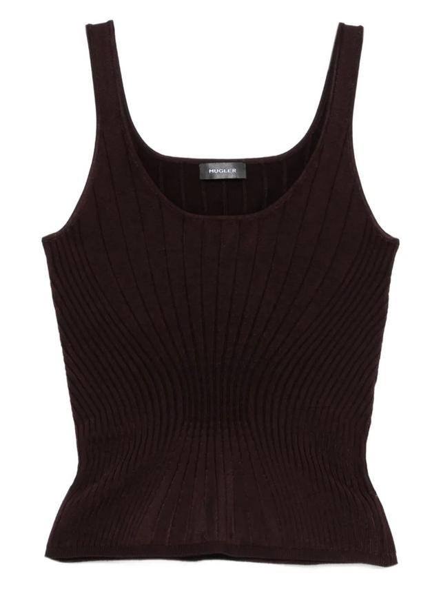 MUGLER Sculpting Knit Tank Top