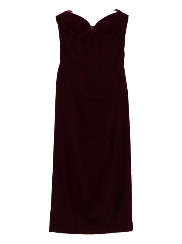 MUGLER Signature Strapless Velvet Gown