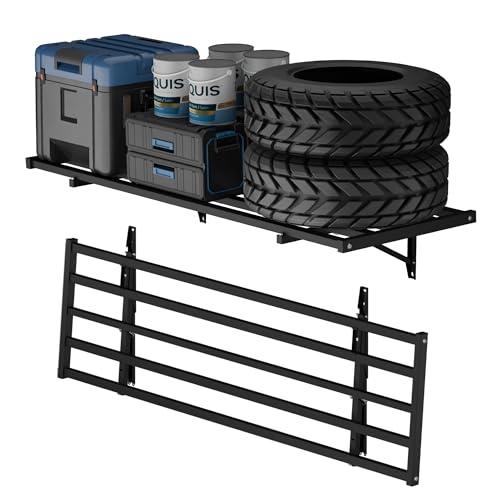 Heavy Duty Folding Garage Wall Shelves - 2 Pack, 600 lb Capacity