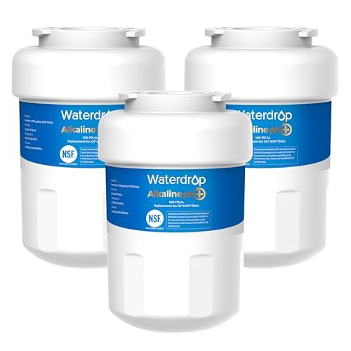 Waterdrop 𝐀𝐥𝐤𝐚𝐥𝐢𝐧𝐞 WD-F13 Replacement for GE® MWF®, SmartWater® MWFP, MWFINT, MWFA, GWF, HDX FMG-1, GSE25GSHECSS, WFC1201, RWF1060, 𝐄𝐧𝐡𝐚𝐧𝐜𝐞𝐬 𝐩𝐇 Refrigerator Water Filter