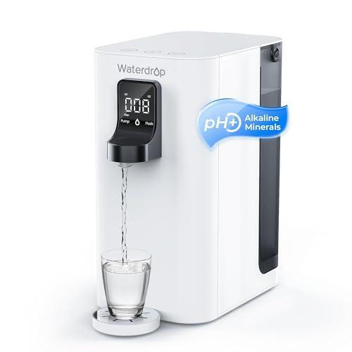 Waterdrop K19-SFK Reverse Osmosis Water Filter Countertop, Alkaline Minerals, Countertop Reverse Osmosis System, 3:1 Pure to Drain, Reduce PFAS, No Installation Required, BPA Free