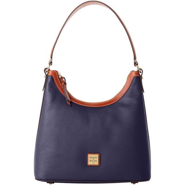 Dooney & Bourke Pebble Grain Hobo Leather Shoulder Bag in Midnight Blue
