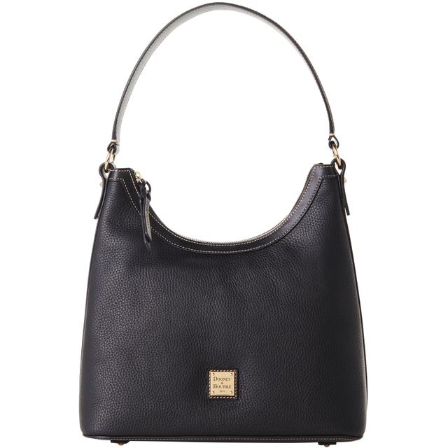 Dooney & Bourke Pebble Grain Hobo Leather Shoulder Bag in Black Black