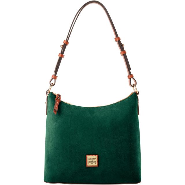 Dooney & Bourke Women's Suede Hobo Leather Shoulder Bag in Ivy