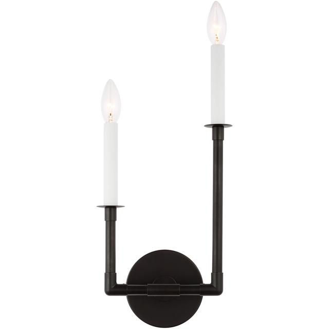 Visual Comfort Studio Collection CW1112AI C&M by Chapman & Myers Bayview 2 Light 8.25 inch Aged Iron Sconce Wall Light