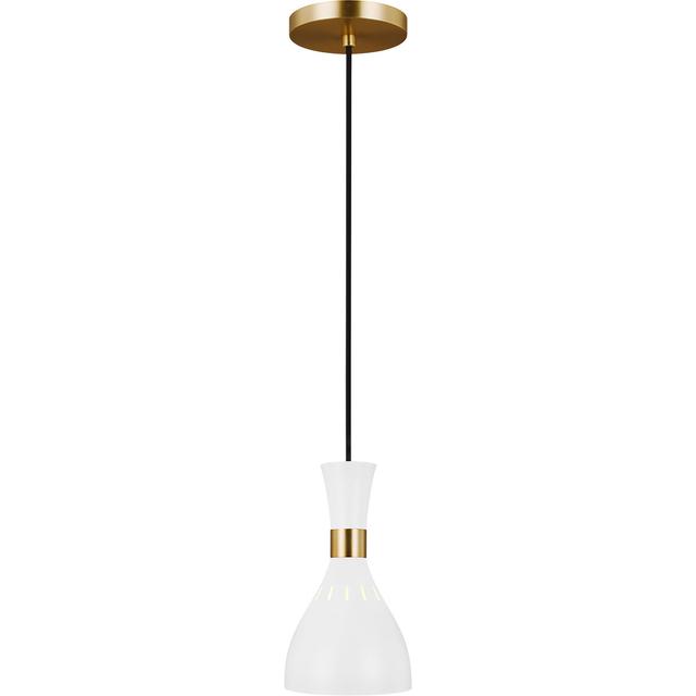 Visual Comfort Studio Collection EP1141MWT ED Ellen DeGeneres Joan 1 Light 6.25 inch Matte White Mini-Pendant Ceiling Light