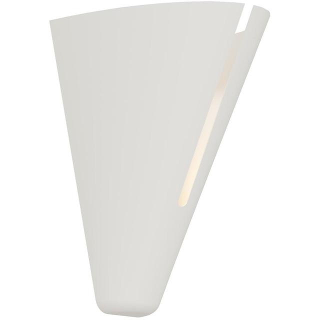 Visual Comfort Studio Collection KW1141MWTBBS-L1 Kelly by Kelly Wearstler Cambre 1 Light 6 inch Matte White and Burnished Brass Wall Sconce Wall Light