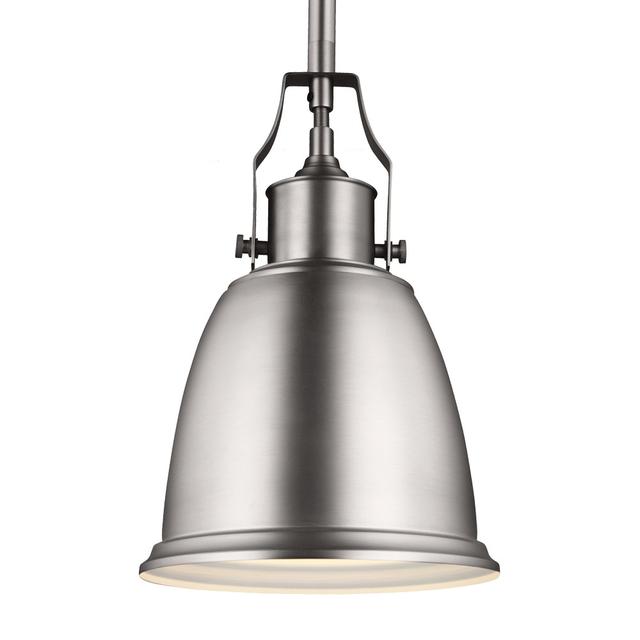 Generation Lighting P1357SN Hobson 1 Light 7.5 inch Satin Nickel Pendant Ceiling Light, Small