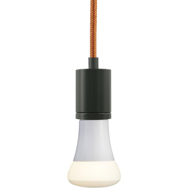 SoCo Antique Bronze Pendant Light with Orange Cord Modern Socket