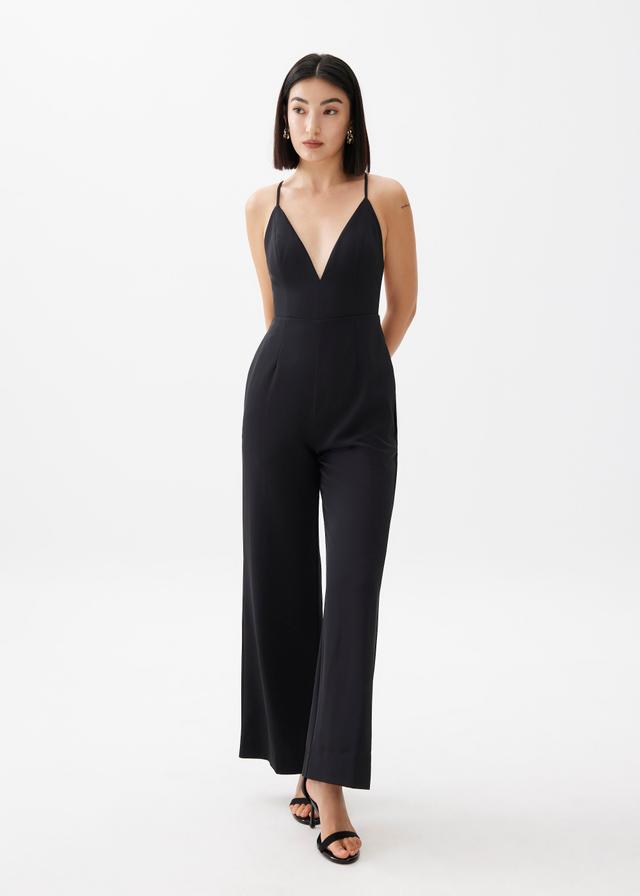 Leggy™ Keana Padded Kick Flare Jumpsuit-014-XXL