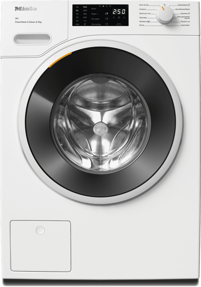 Miele W1 front-loader washing machine: WWD380 WCS PWash & Steam & 9kg