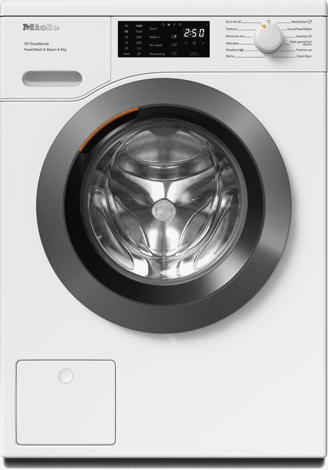 Miele W1 front-loader washing machine: WED385 WCS PWash & Steam & 9kg