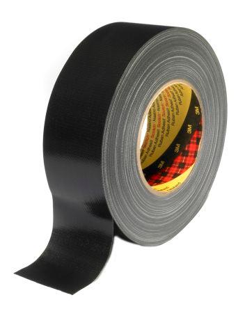 3M Scotch 389 Duct Tape, 50m x 19mm, Black, PE Coated Finish