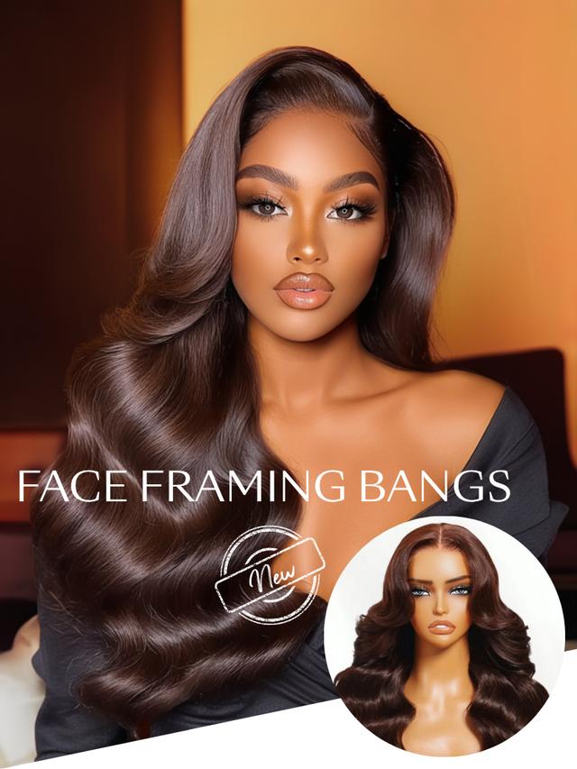 UNice 13x4 Pre-Everything⢠Lace Frontal Dark Auburn Loose Wave Wig with Face Framing Layers