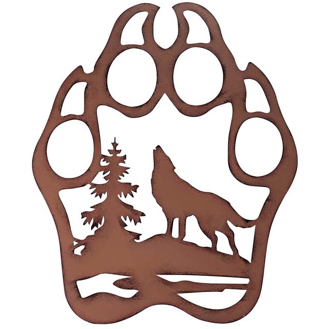 Paw Print Northwoods Metal Wall Art by Fox River™ Creations-Wolf