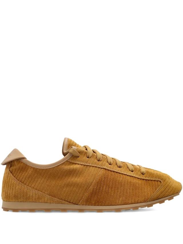 JACQUEMUS Sneakers Le Tennis In Suede Leather With Corduroy Velvet Eff