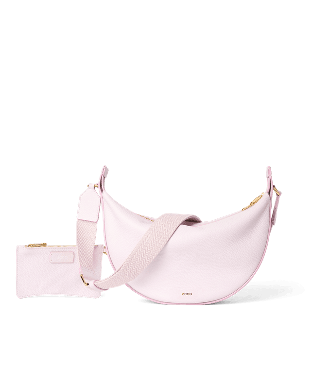 ECCO Medium Soft Pebbled Fortune - Leather Crossbody Bag - Pink