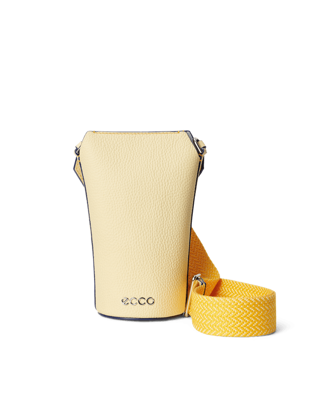 ECCO Pot Soft Pebbled - Leather Crossbody Bag - Yellow