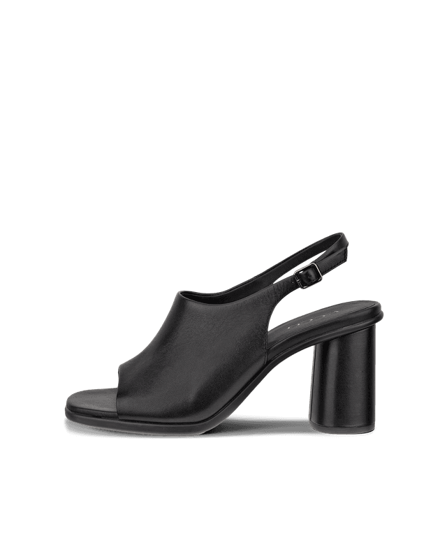 ECCO Sculpted Alba 65 - Women's Leather Heeled Slingback Sandal - Black