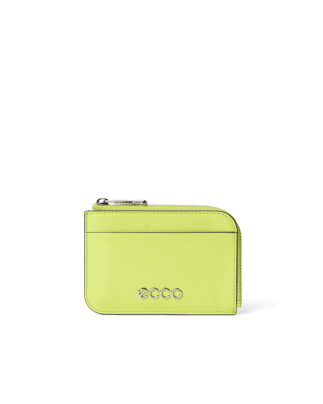ECCO Zipped Soft Smooth - Leather Card Case - Green