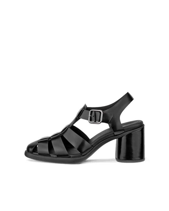 ECCO Sculpted Lx 55 - Women's Leather Fisherman Heeled Sandal - Black