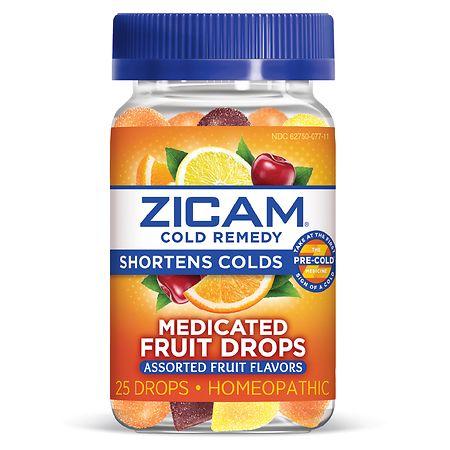 Zicam Cold Remedy Medicated Fruit Drops Fruit Flavors - 25.0 ea