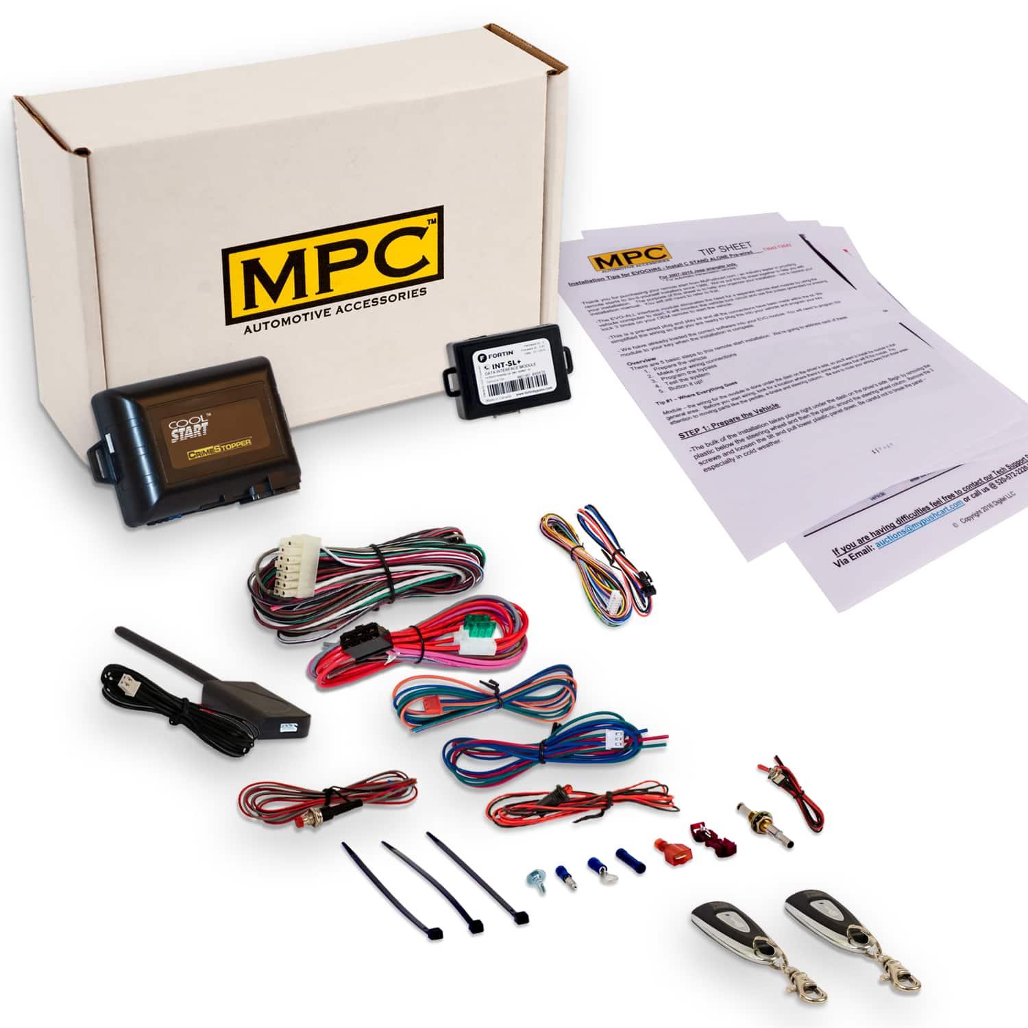 MPC - Complete 1-Button Remote Start Kit For 2002 Lincoln Navigator - Black