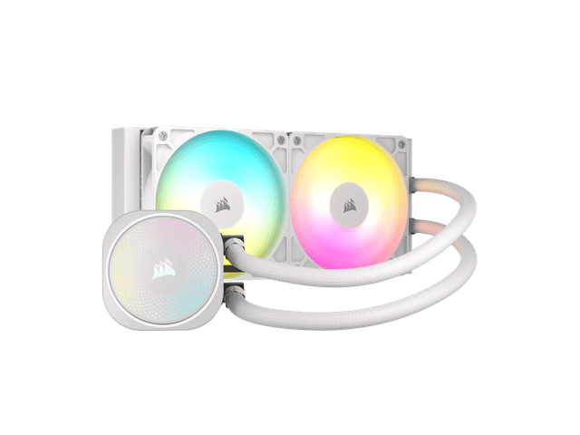 CORSAIR - NAUTILUS 240 RS ARGB RS120 Fans – Intel LGA 1851, AMD AM5/AM4 – Daisy-Chain & Motherboard Connect - White