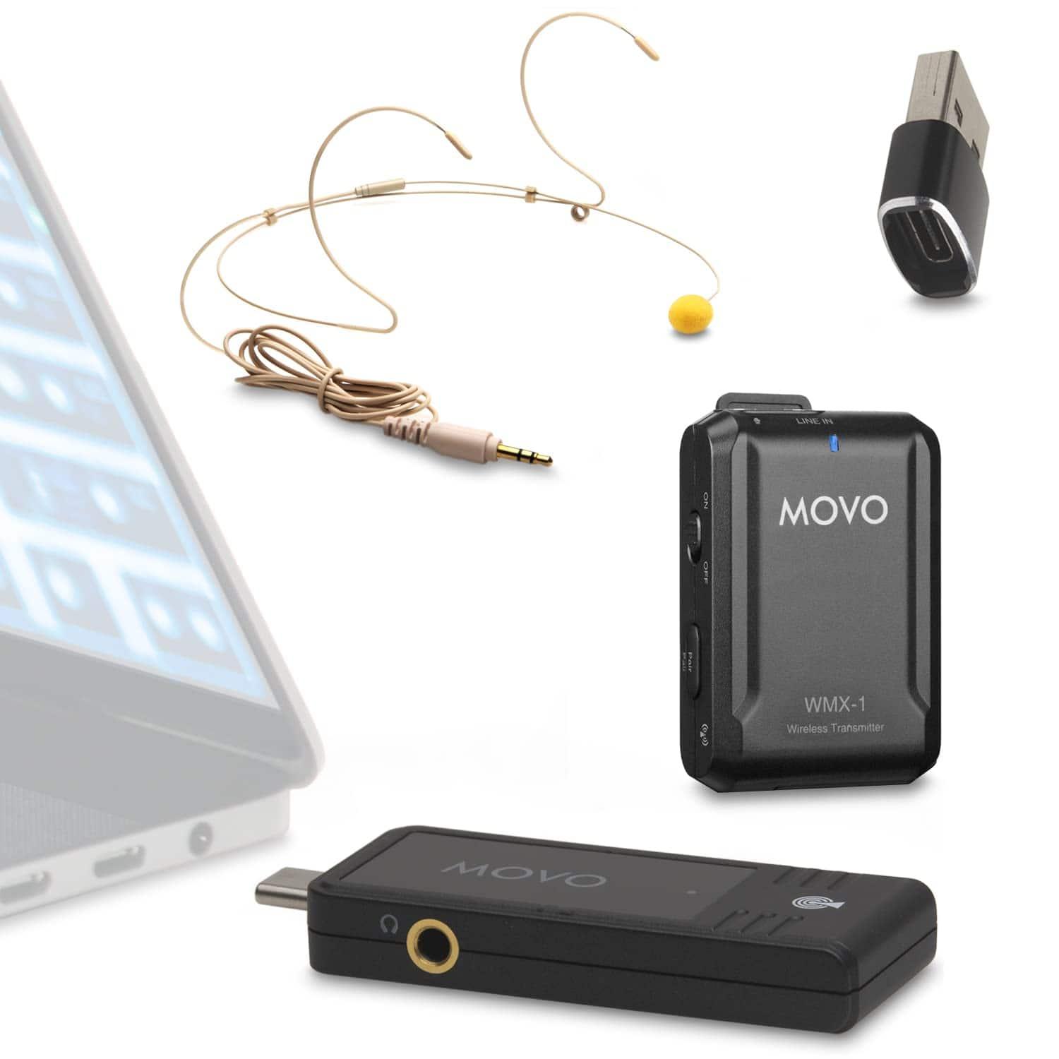 MOVO - WMX-1-UH USB-C Wireless Headset Microphone