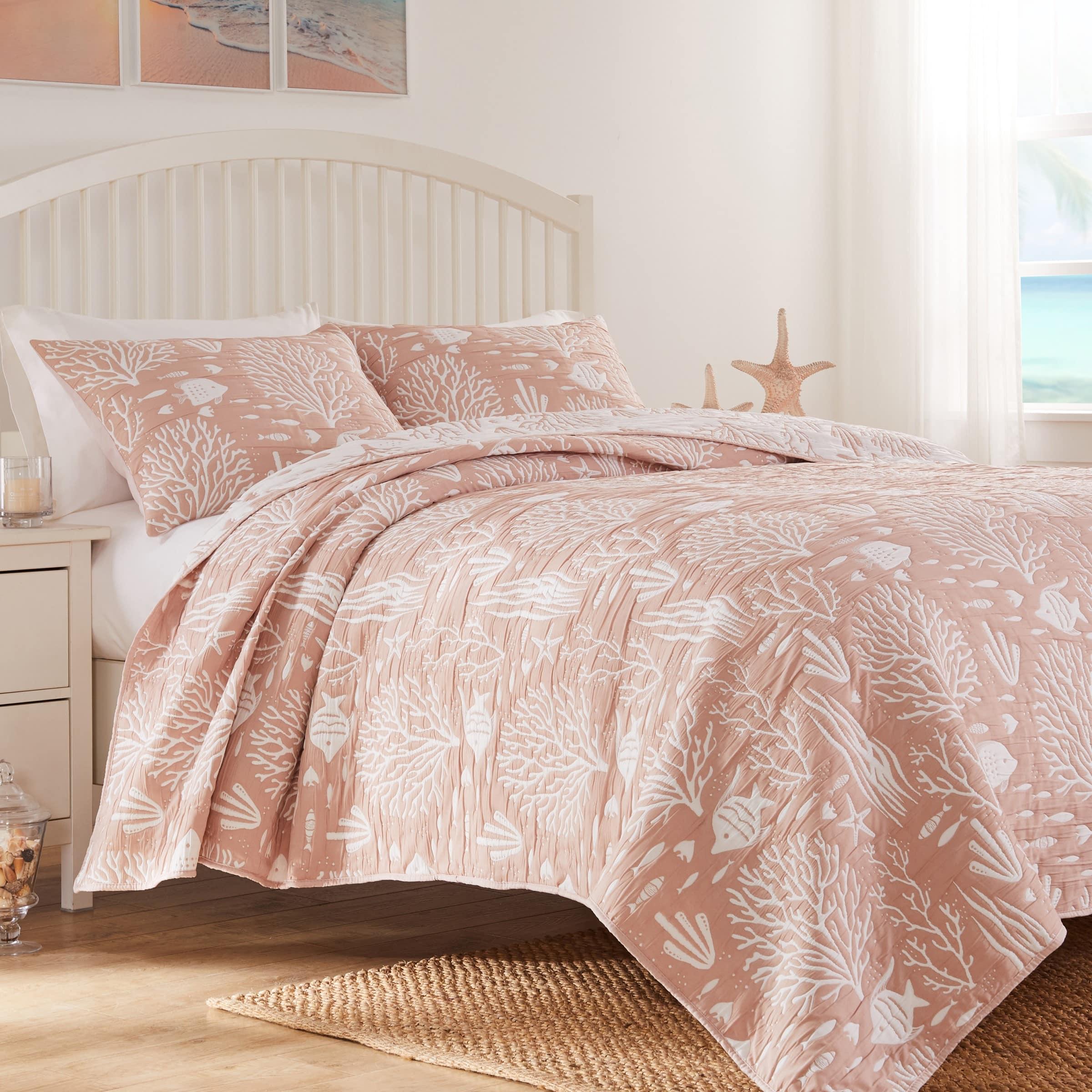 BreeBe - Marina Coverlet Set - 2 Piece Twin/XL - Blush