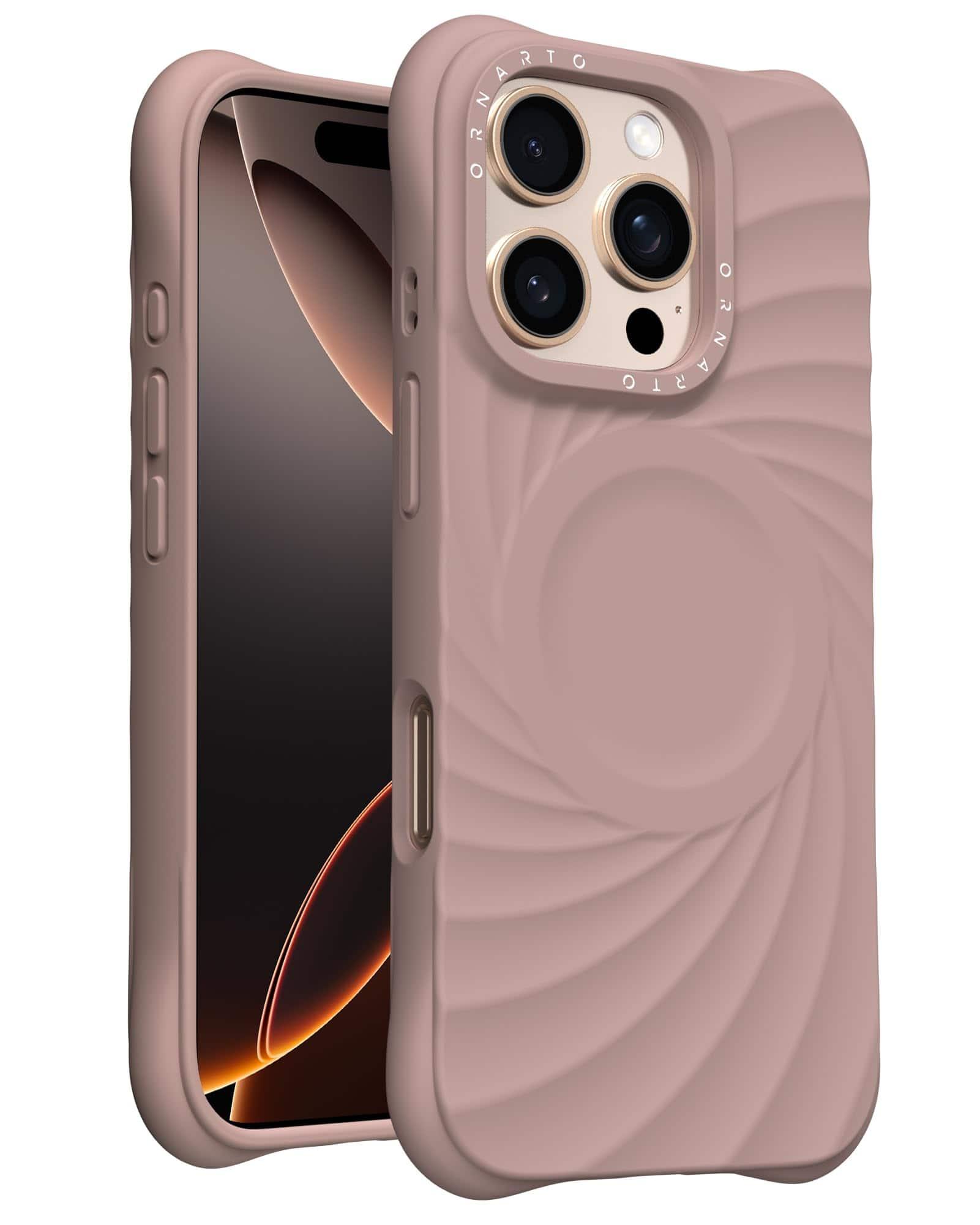 Ornarto Vortuxe MagSafe Case for iPhone 16 Pro 6.3" - Liquid Silicone with Drop Protection in Latte