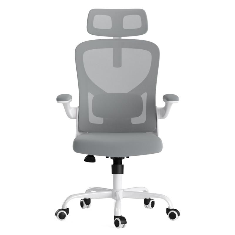 HTUTWOO - Ergonomic Office Chair, Home Office Desk Chair with Headrest with Armrests and Adjustable Lumbar Support for Office,Game - Gray