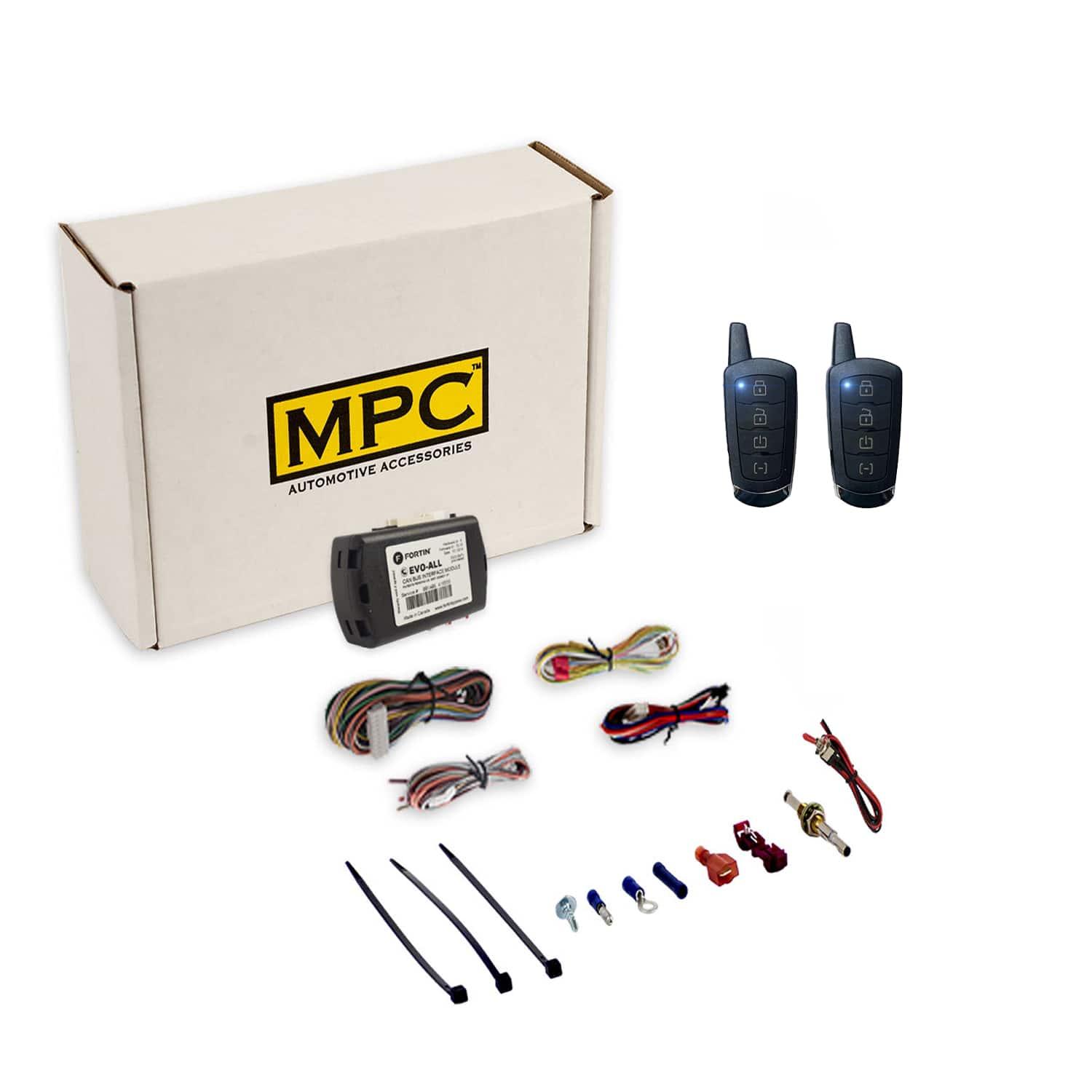 MPC - 4-Button Remote Starter For 2009-2012 Toyota RAV4 - Gas - Push-To-Start - Black