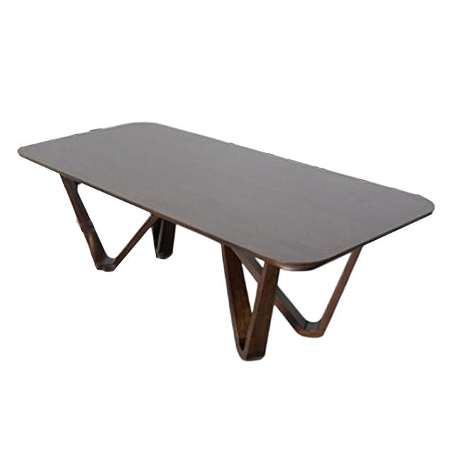 Manhattan Lane - Niva Dining Table, 95 Inch Rectangular, Solid Rubberwood - Walnut Brown