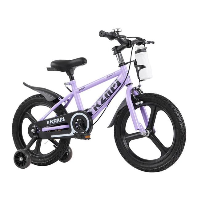 HTUTWOO - 24 Inch Kids Mountain Bike for Ages 7-12 - 7-Speed Gears, Dual Disc Brakes, Shock Absorber Front Fork, LED Light - Silver