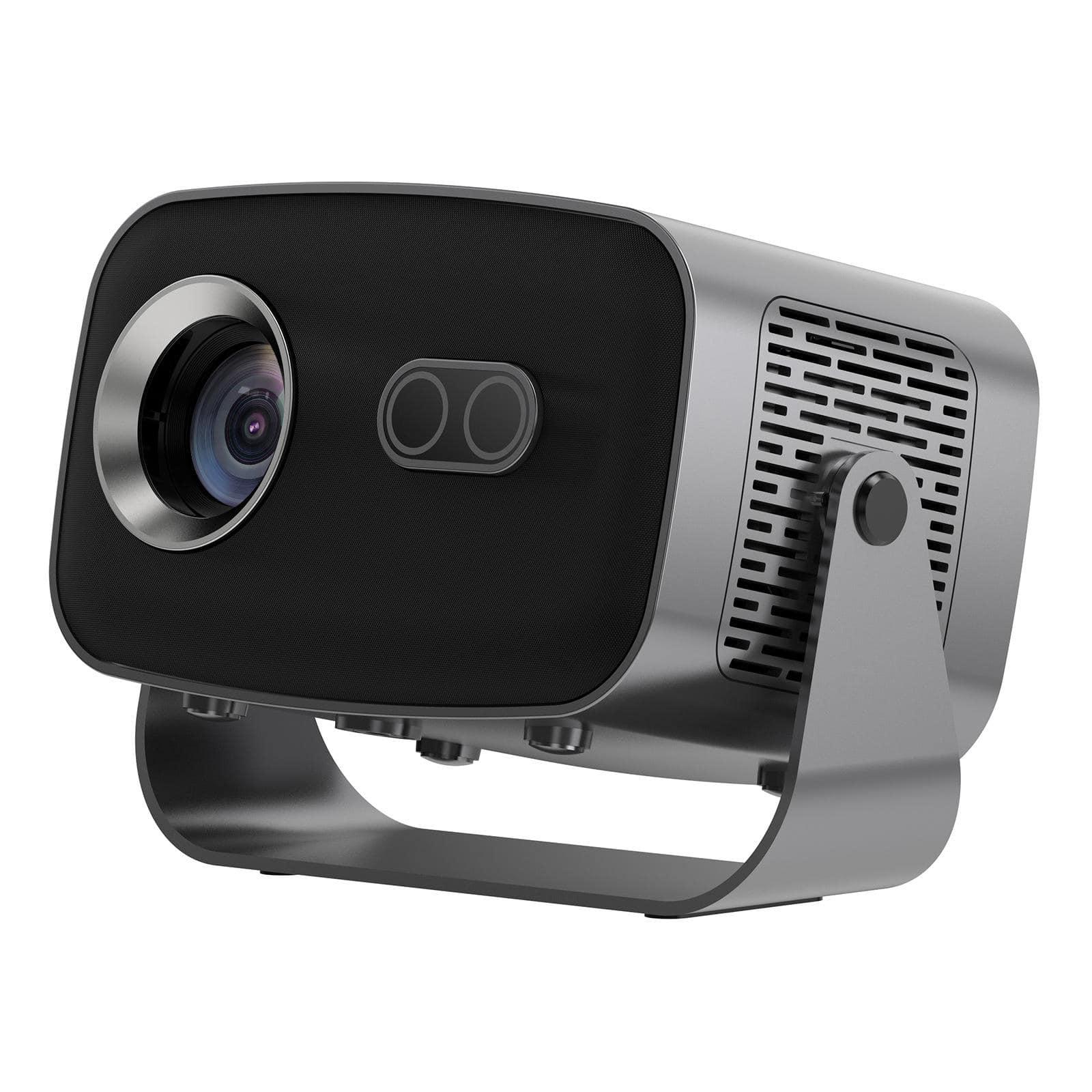 Cluzine - 4K HD 1080P Portable Projector with Electric Focus & Pan-Tilt, Home Theater Movie Projector
