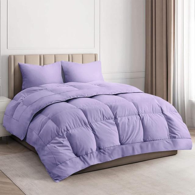 CGK Linens - Premium All-Season Down Alternative Comforter - Fluffy Oversized Duvet Insert - Full - Lavender