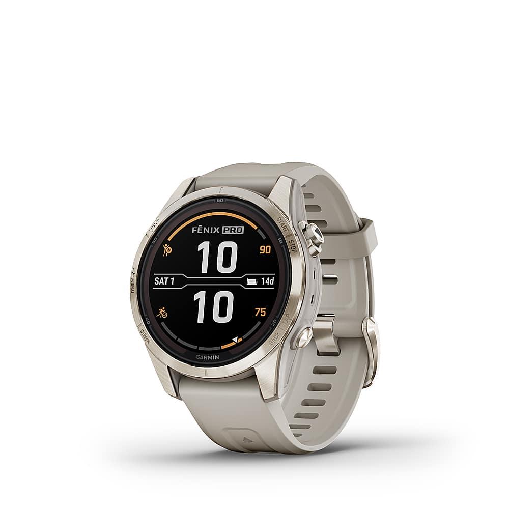 Garmin - fenix 7S Pro Sapphire Solar GPS Smartwatch 42 mm Fiber-reinforced polymer - Soft Gold - (2023)