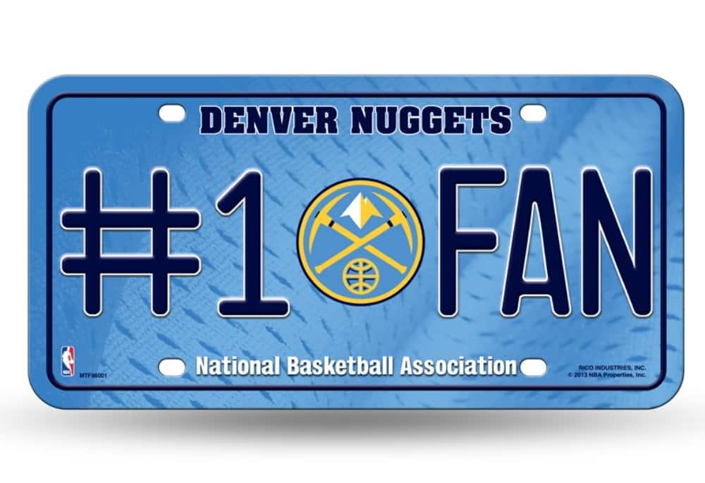 Rico Industries - Denver Nuggets NBA #1 Fan Metal License Plate Auto Tag - Multi
