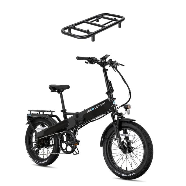 Lectric eBikes - XP4 Step-Over Foldable eBike (Max 50mi/28mph) + LevelUp Rack - Tempest Grey