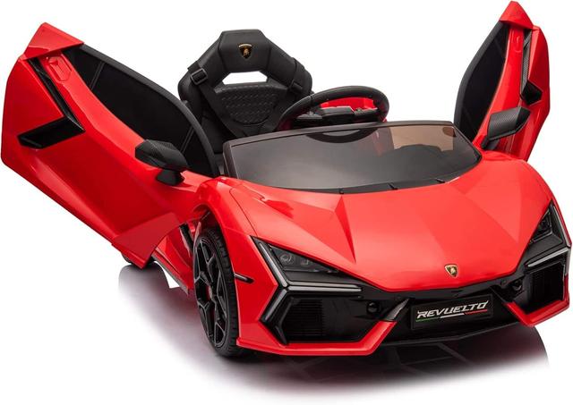 Homhougo - 12V Licensed Lamborghini Revuelto Kids Ride On Sports Car with - Red