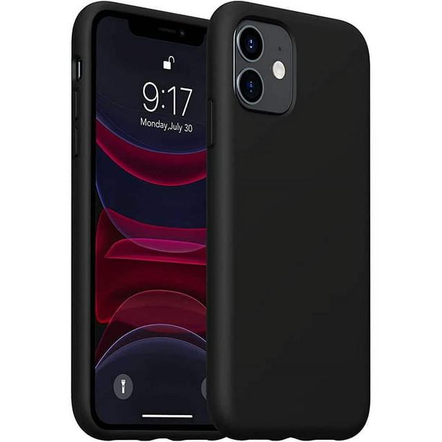 Entronix - Liquid Silicone Case for iPhone 11 - Durable & Stylish Protection - Black