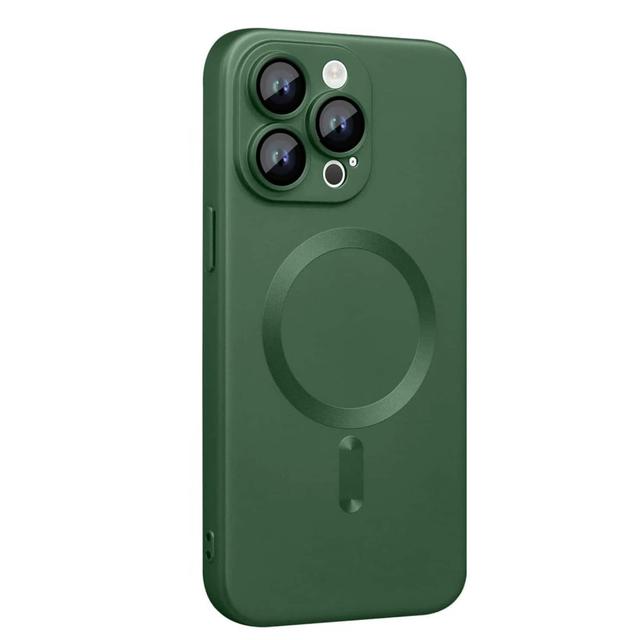 Stock Preferred - Soft Shockproof MagSafe Case with Camera Lens Protector for iPhone 16 Pro - Green