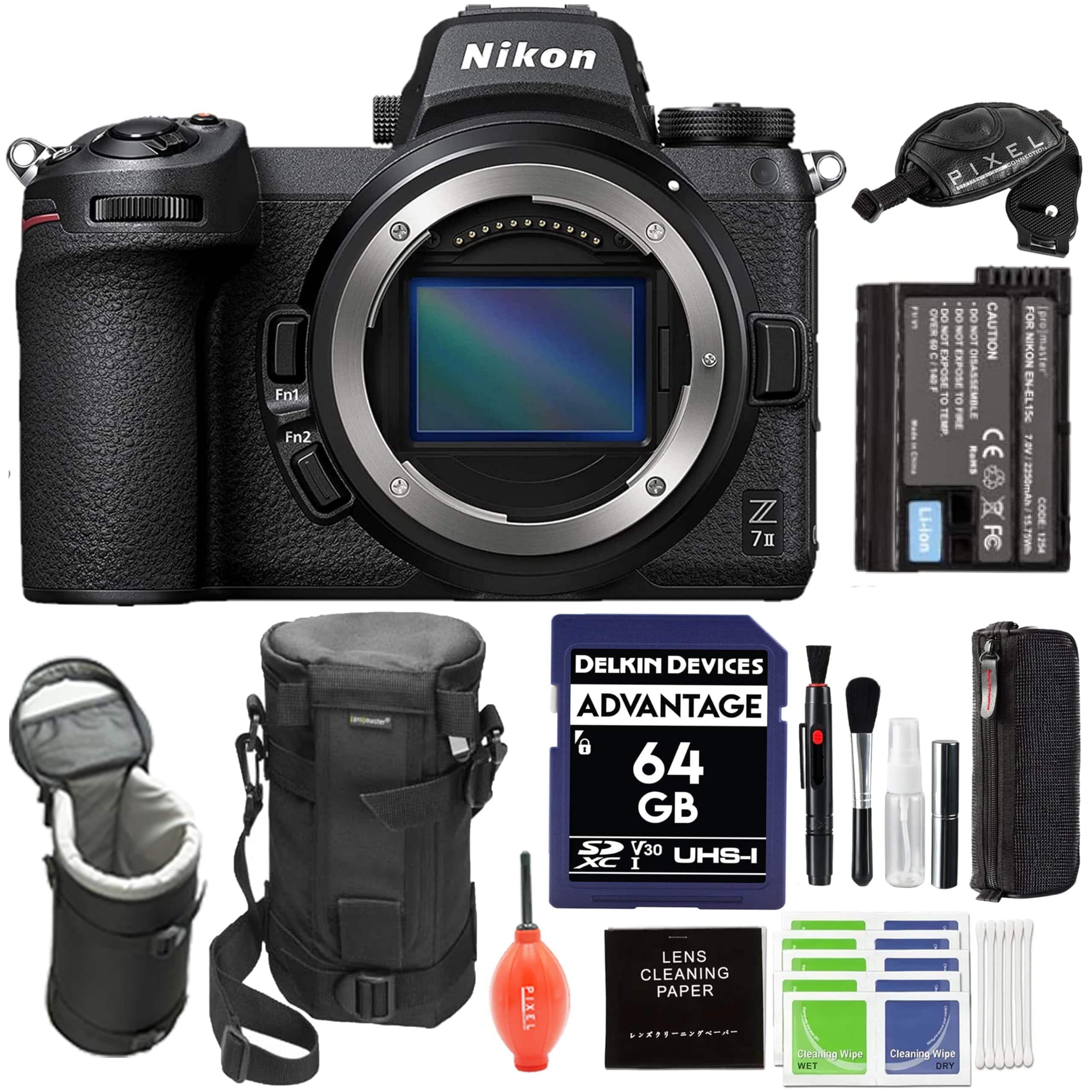 Nikon - Z 7II FX-Format Mirrorless Camera Body Bundle with Advanced Accessory and Travel Bundle | Z7 II - Black