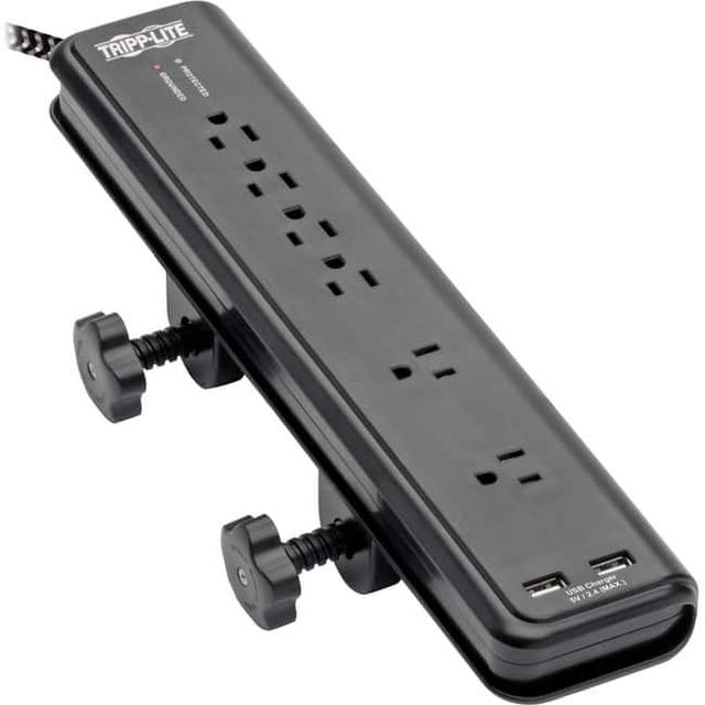 Tripp Lite - by Eaton Safe-IT 6-Outlet Surge Protector 2 USB Charging Ports 8 ft. Cord 5-15P Plug 2100 Joules - Unknown