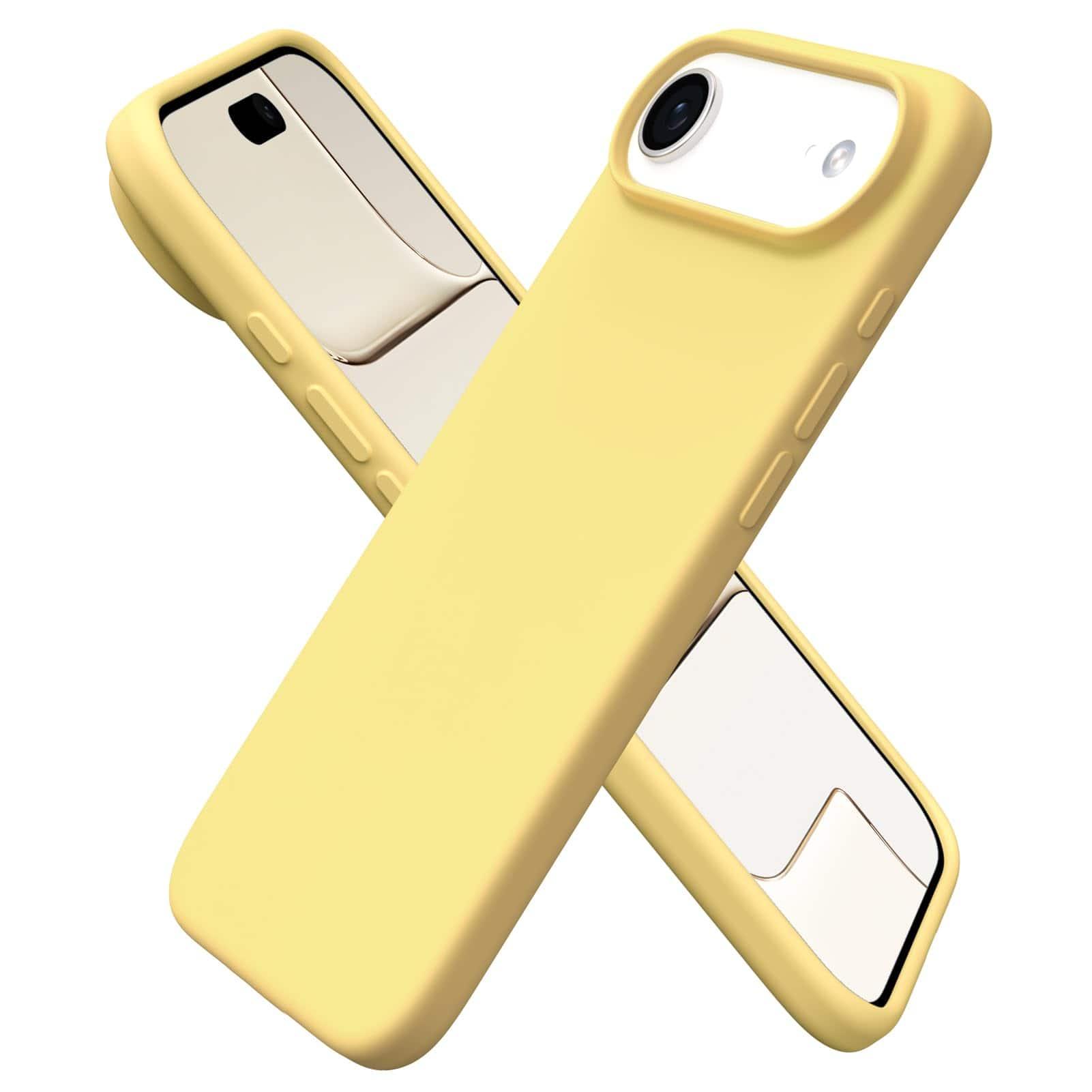 Ornarto - Designed for iPhone Air Case 6.5", Liquid Silicone Soft Gel Rubber Shockproof Protective Case - Buttercream Yellow