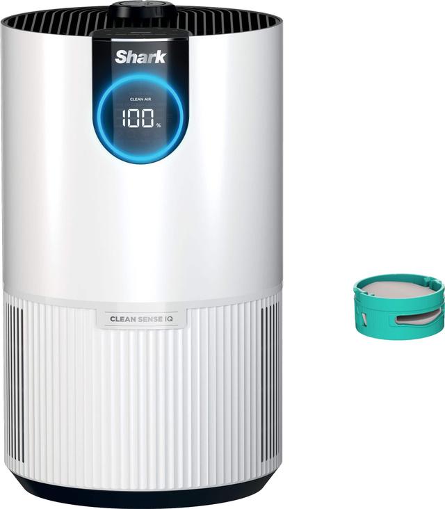 Shark - CleanSense™ Air Purifier with Odor Neutralizer Technology, covers 500 sq.ft. Captures 99.98% of airborne particles - White