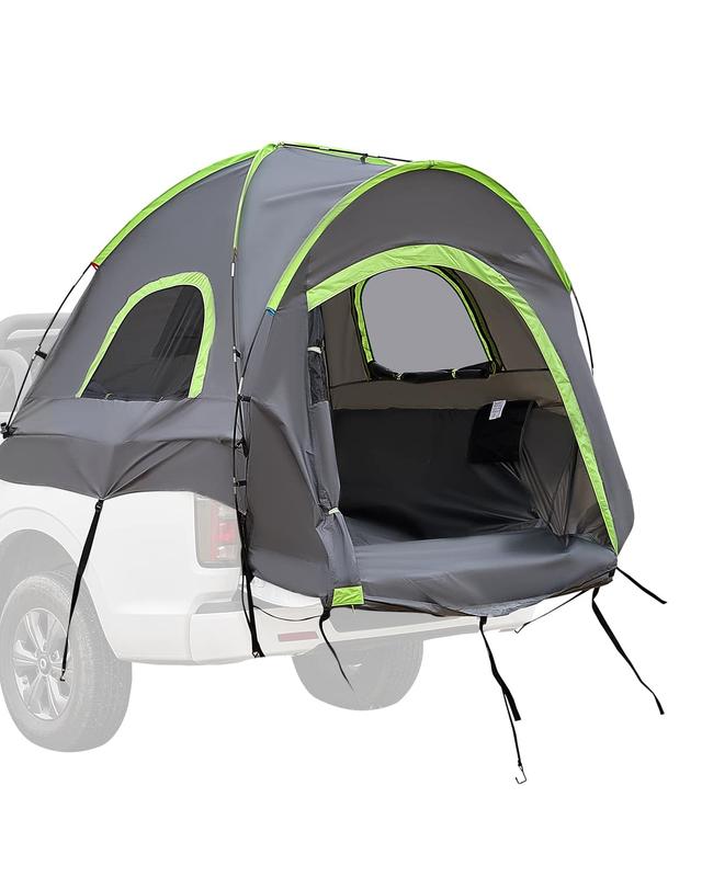VEVOR - Pickup Truck Tent, Fit 5.5-6.0 ft Truck Tents for Camping, Waterproof PU2000mm 2-3 Person Sleeping Truck Bed Tent - Gray