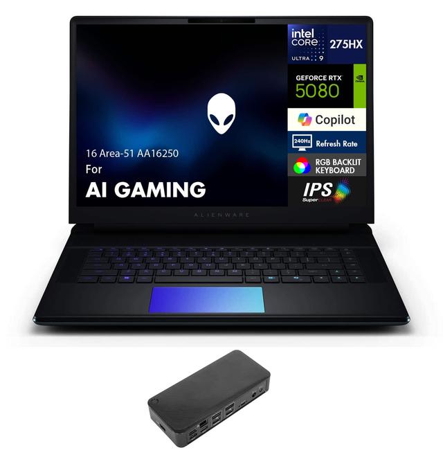 Alienware - 16 Area-51 AA16250 Laptop 16.0 WQXGA (Intel Ultra 9- 275HX, 64GB DDR5, 2TB PCIe SSD, Win 11 Pro) - Liquid Teal